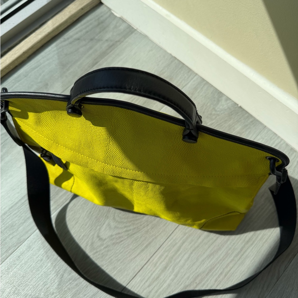 Furla Yellow and Black Messenger Tote - Picture 4 of 8